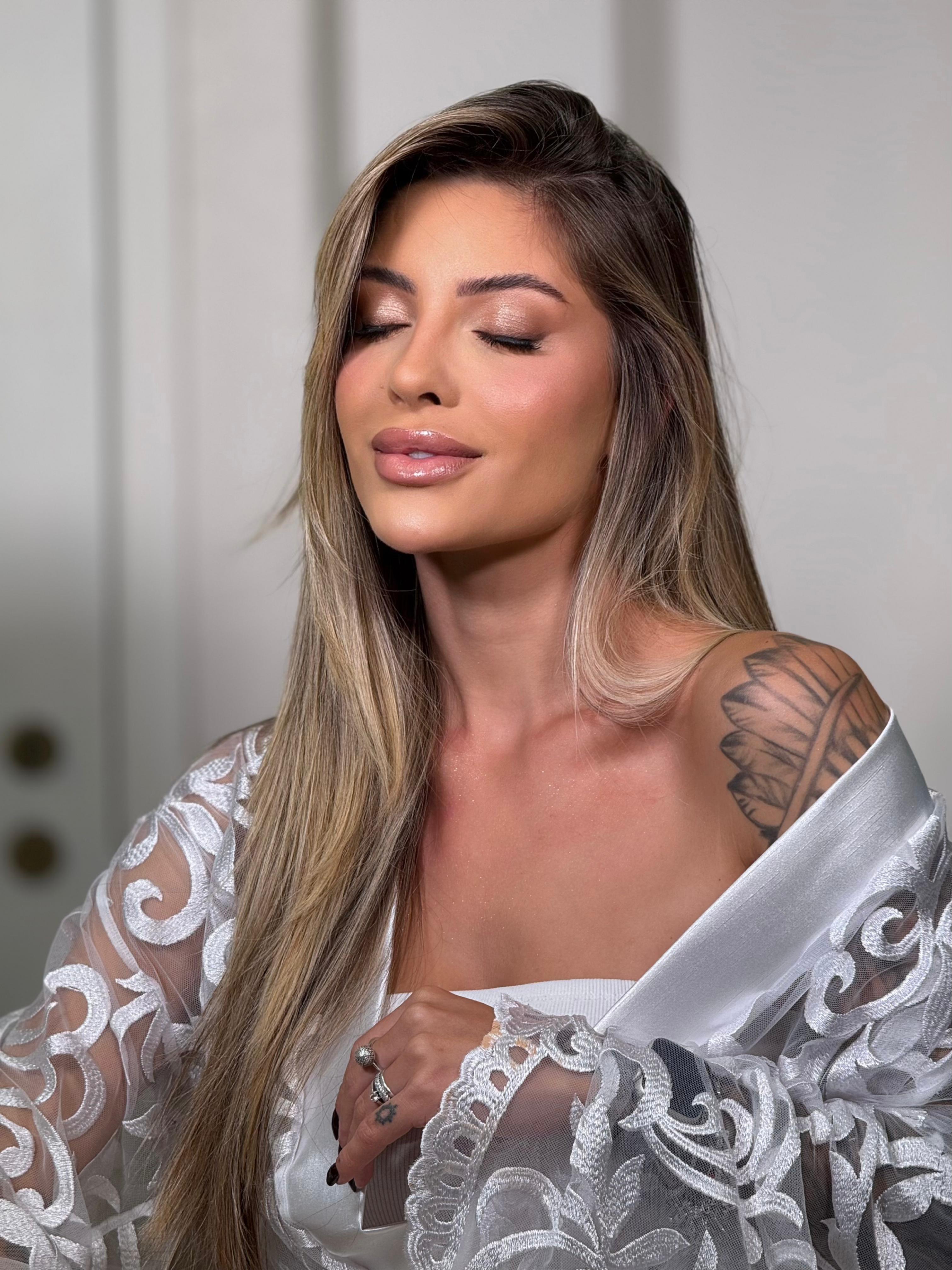 Penteado e produção no estúdio